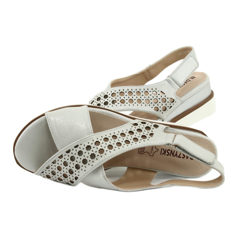 M.Daszyński Sandale de argint pe o pană Daszyński 1838 gri 5