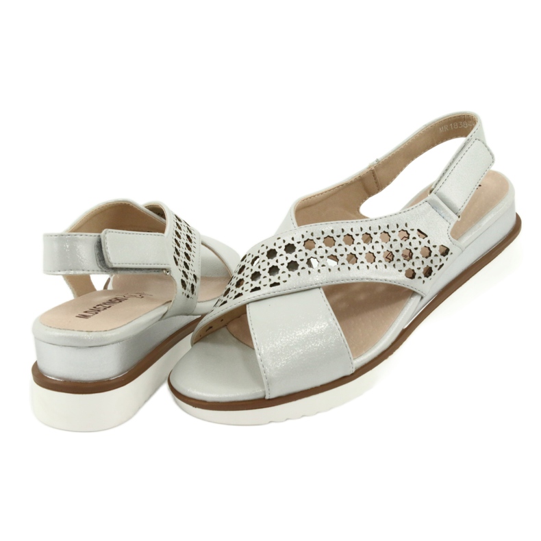 M.Daszyński Sandale de argint pe o pană Daszyński 1838 gri 4