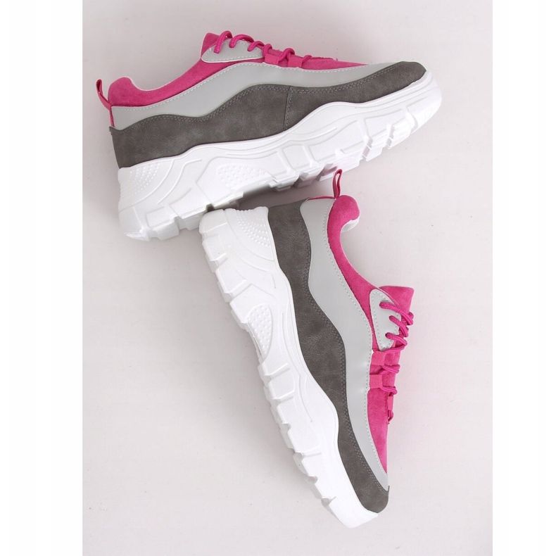 Pantofi sport multicolori 902-3 Gri roz 1