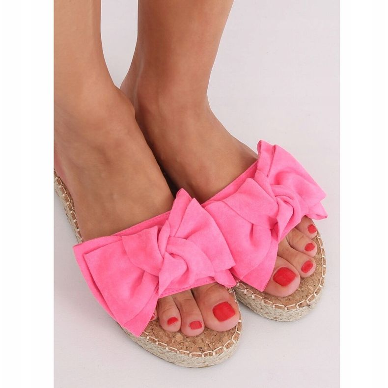 Espadrile roz flip-flops JH115P Flu Fushia 1
