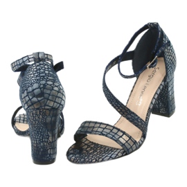 Sandale gladiator Sergio Leone SK870 bleumarin albastru marin albastru 5