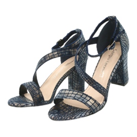 Sandale gladiator Sergio Leone SK870 bleumarin albastru marin albastru 4
