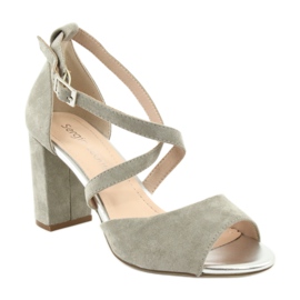 Sandale de gladiator gri Sergio Leone SK865 2