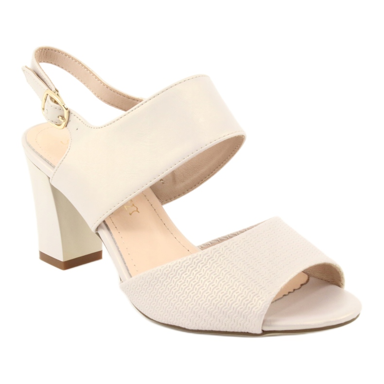 Sergio Leone Sandale bej de perle pentru femei SK778 pe post 1