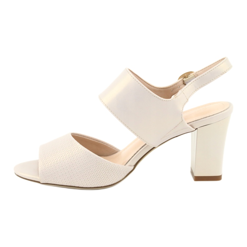 Sergio Leone Sandale bej de perle pentru femei SK778 pe post 2