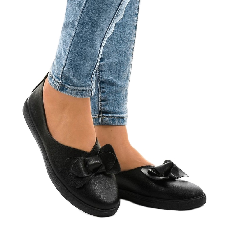 Adidași negri alunecați 8895-1 negru 1