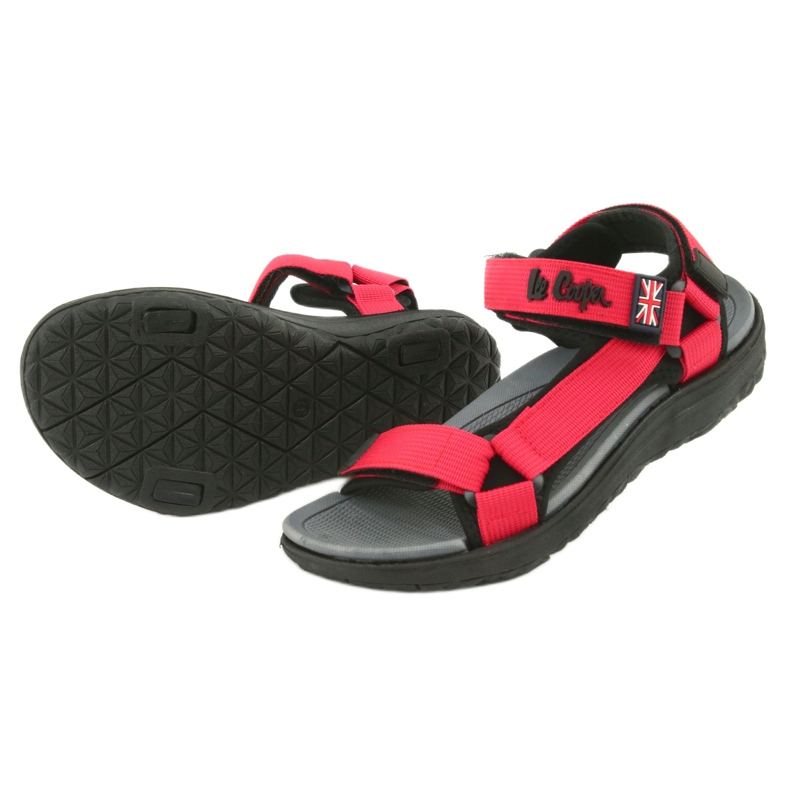 Sandale cu inserție de spumă Lee Cooper LCW-20-34-014 negru roșu 4