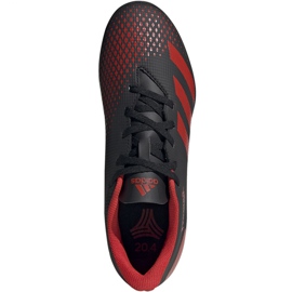 Ghete de fotbal Adidas Predator 20.4 Tf EE9585 negru, roșu negru 1