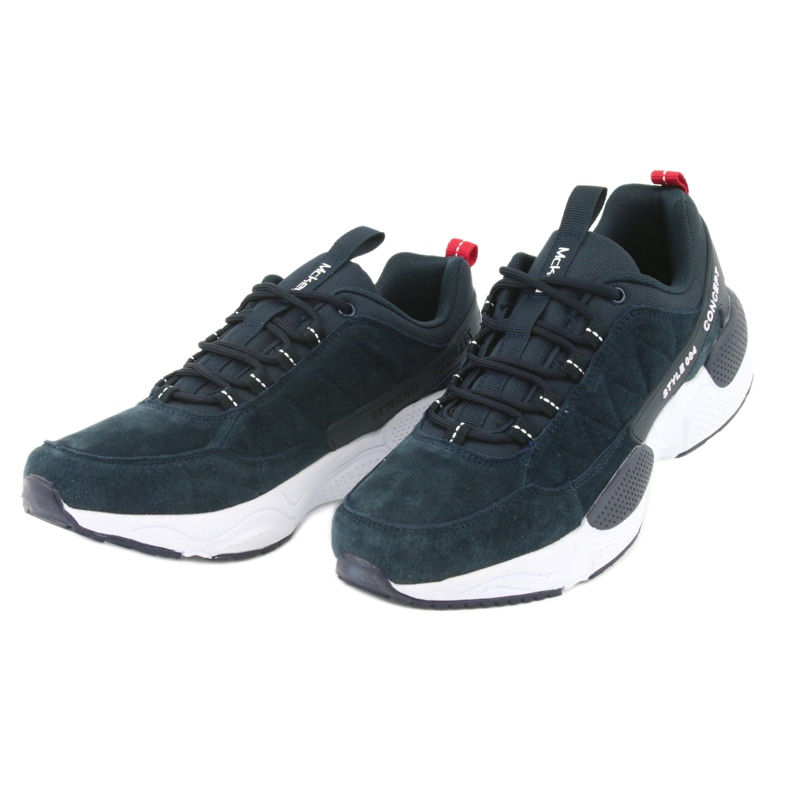 Încălțăminte sport din piele de căprioară McKey MSP1464 albastru marin 3