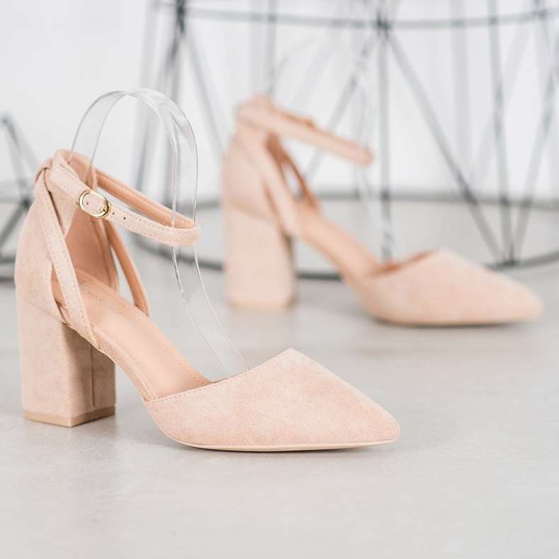 Seastar Pompele elegante din piele de căprioară maro 1 Seastar Pompele elegante din piele de căprioară maro 1