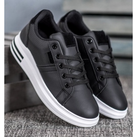 SHELOVET Pantofi sport negri la modă negru 1