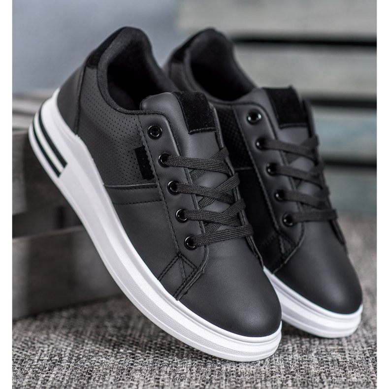 SHELOVET Pantofi sport negri la modă negru 1
