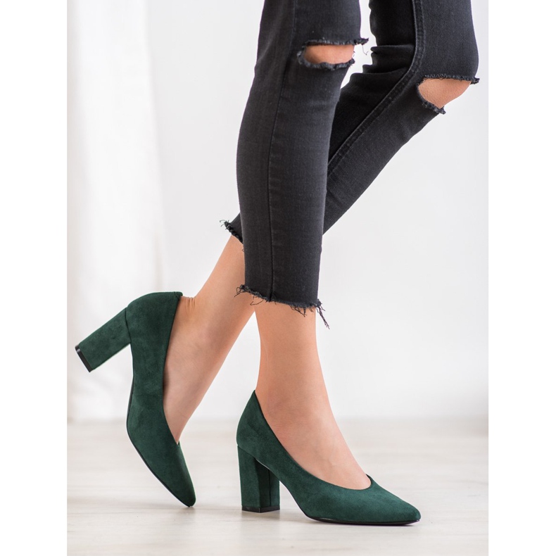 W. Potocki Pompe cu sclipici verde 1