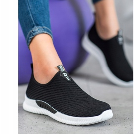 SHELOVET Pantofi sport de alunecare negru 1