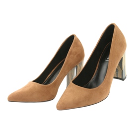 Pompe din piele intoarsa Filippo 1103 bej 3