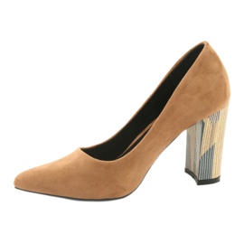 Pompe din piele intoarsa Filippo 1103 bej 2