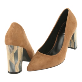 Pompe din piele intoarsa Filippo 1103 bej 4