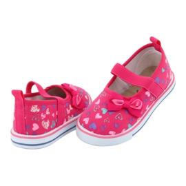 Balerini cu arc din piele Atletico alb violet roz 4