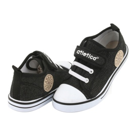 Adidași cu inserție din piele Atletico BSM029 negru 4