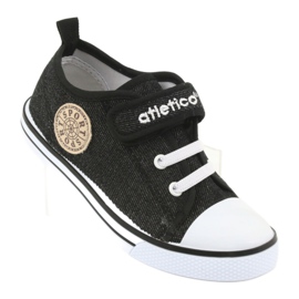 Adidași cu inserție din piele Atletico BSM029 negru 1