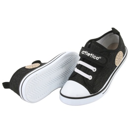 Adidași cu inserție din piele Atletico BSM029 negru 5