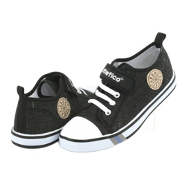 Adidași cu inserție din piele Atletico BSM029 negru 4