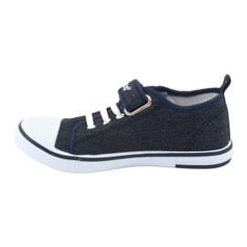 Adidași cu insertie din piele blugi bleumarin Atletico BSM029 albastru marin 2