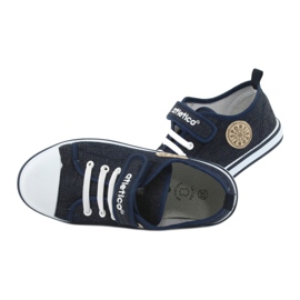 Adidași cu insertie din piele blugi bleumarin Atletico BSM029 albastru marin 6