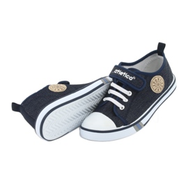 Adidași cu insertie din piele blugi bleumarin Atletico BSM029 albastru marin 5