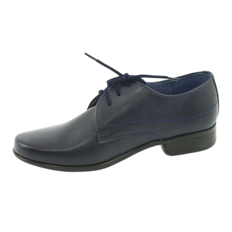 Gregors Pantofi pentru băieți din piele Navy Blue Insert albastru 2