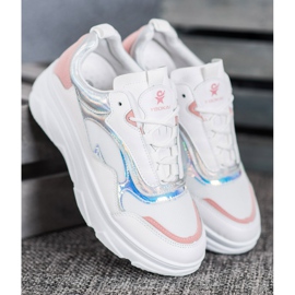 SHELOVET Adidași albi la modă multicolor 2