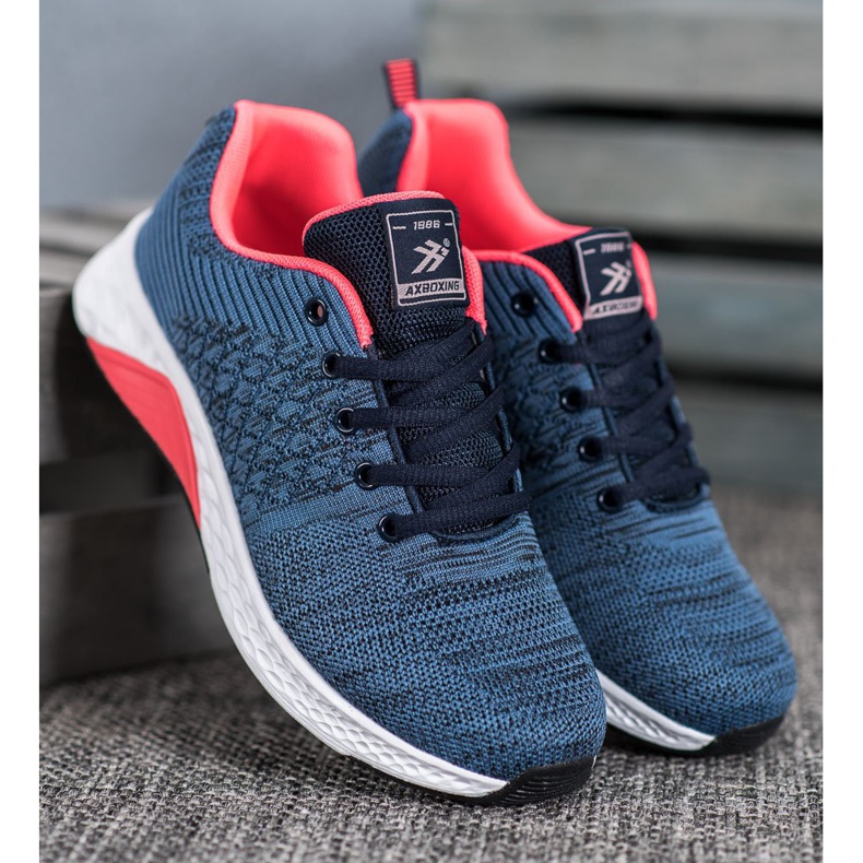 Ax Boxing Pantofi sport textile albastru 2