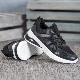 Ideal Shoes Pantofi legați cu plasă negru galben 2