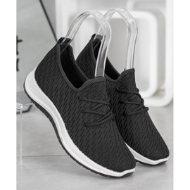 SHELOVET Pantof sport sport ajurat negru 2