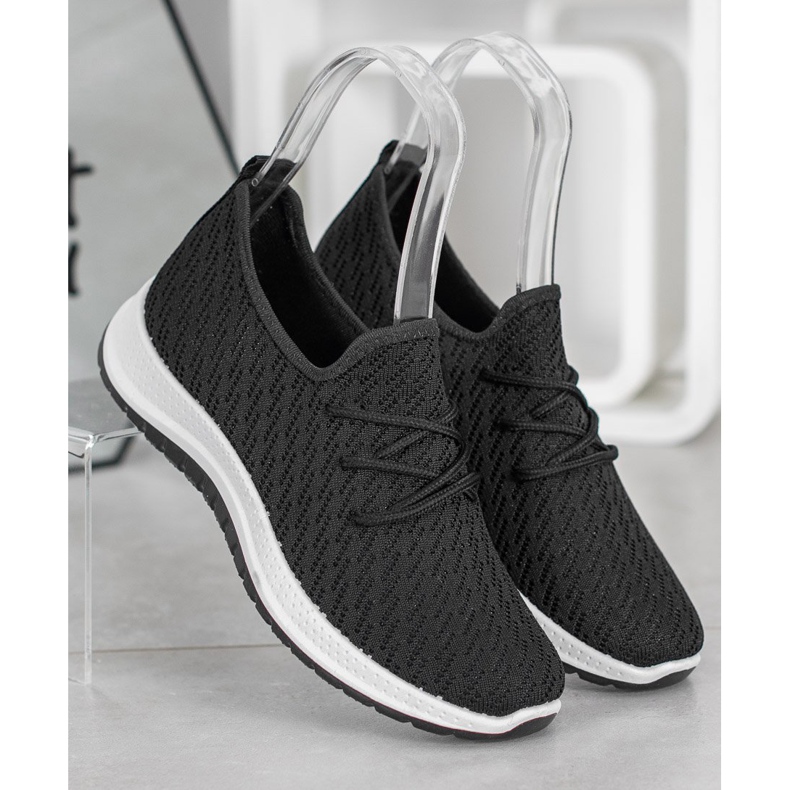 SHELOVET Pantof sport sport ajurat negru 2