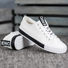 Bestelle Adidași de sport frumoși alb negru 1