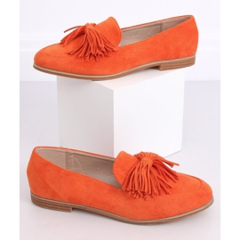 Mocasini dama portocalii cu franjuri T357P Orange portocale 1