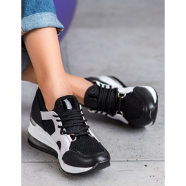 Weide Pantofi sport negri cu sclipici negru 2