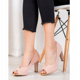 Pompe deschise VINCEZA Toe roz 1