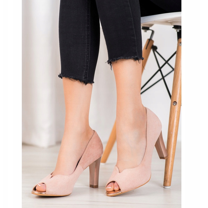 Pompe deschise VINCEZA Toe roz 1