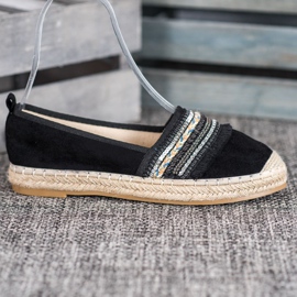 RTX WALK Espadrile confortabile cu ornamente negru 1 RTX WALK Espadrile confortabile cu ornamente negru 1