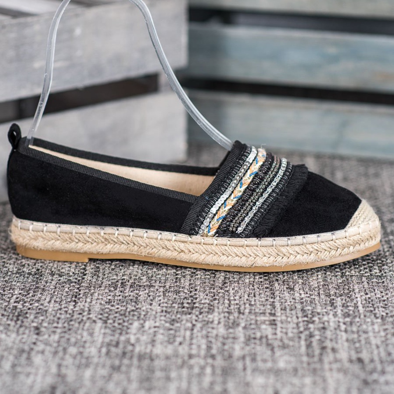 RTX WALK Espadrile confortabile cu ornamente negru 1 RTX WALK Espadrile confortabile cu ornamente negru 1