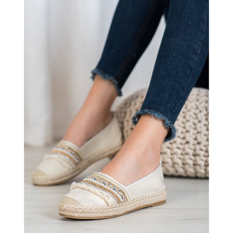 RTX WALK Espadrile confortabile cu ornamente bej 1 RTX WALK Espadrile confortabile cu ornamente bej 1