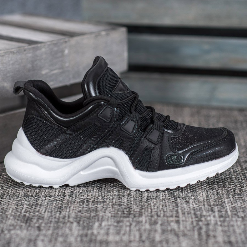 RTX WALK Adidași negri cu sclipici negru 2