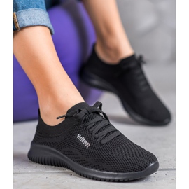 SHELOVET Încălțăminte textilă legată negru 1