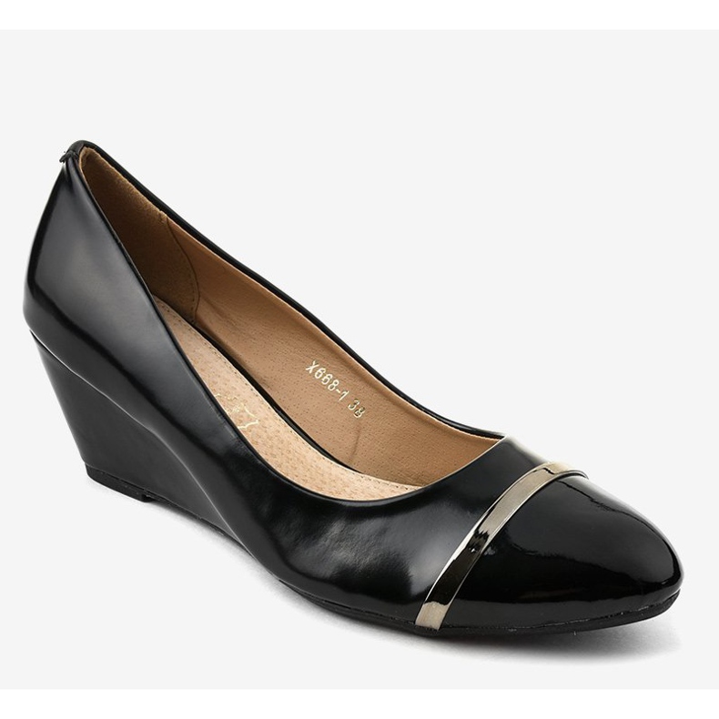 Pompe negre pe pană X668-1 negru 1