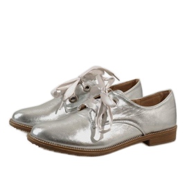 Pantofi cu cordon argintiu 188-233 gri 3