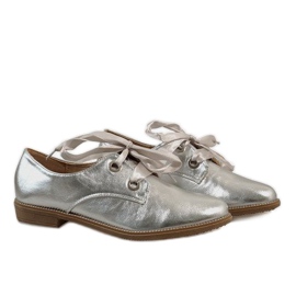 Pantofi cu cordon argintiu 188-233 gri 4