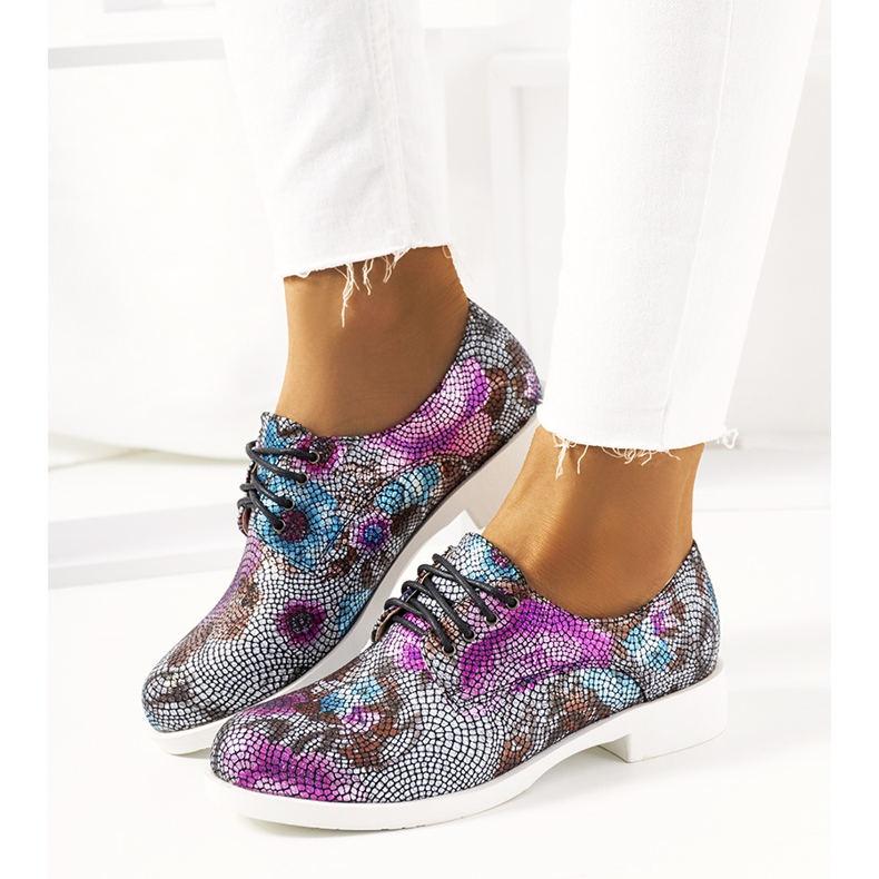 Pantofi clasici de jazz cu flori negre ZG629-1 negru 1