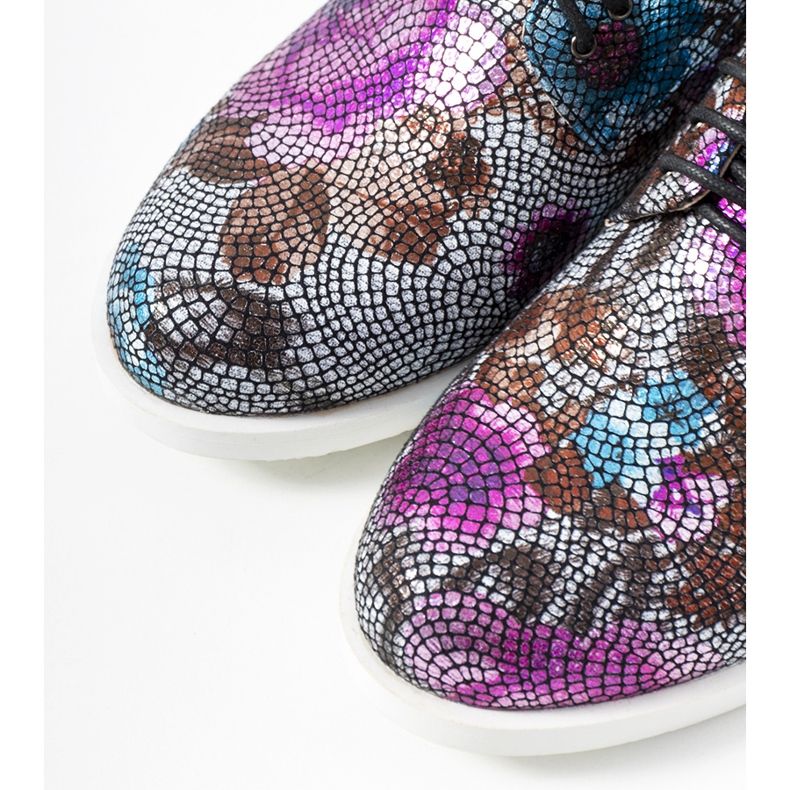 Pantofi clasici de jazz cu flori negre ZG629-1 negru 2